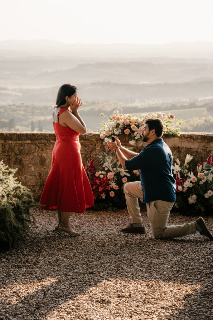 Engagement Secret Proposal in Tuscany at Castello La Leccia